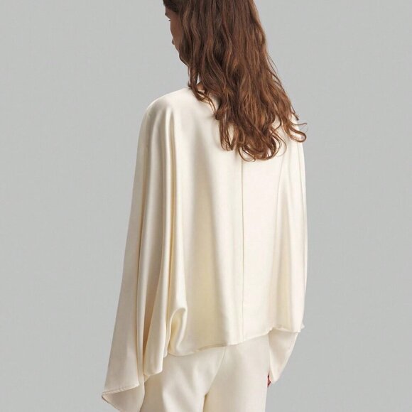 Apricot Casual Women's satin-like loose fitted blouse - Picture 2 of 7